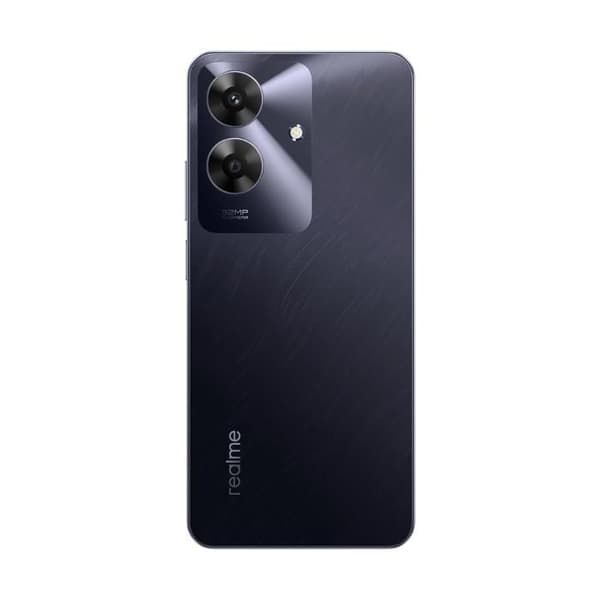 Smartphone realme Note 60 i Marble Black-färg med 6,74" 90Hz HD+-skärm, 720 x 1600 pixlar, 6GB RAM + 128GB och Octa-core CPU