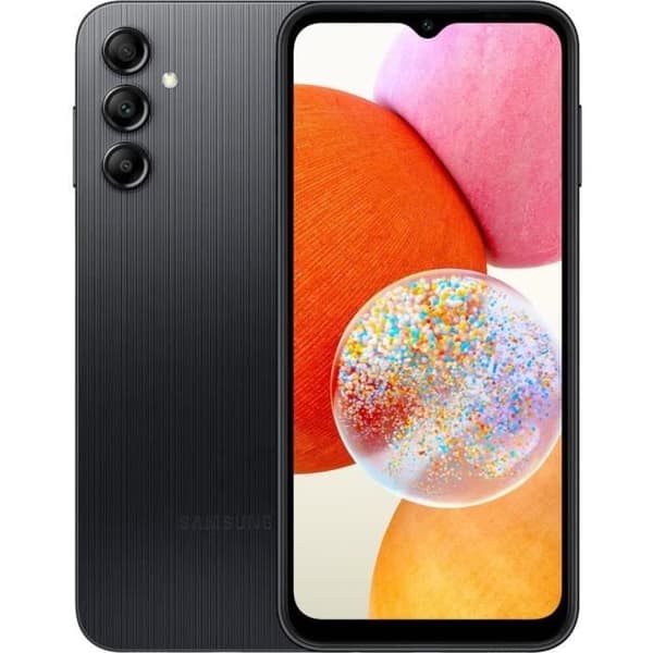 Galaxy A14 128GB, Black Mist Mobiltelefon, Dual SIM, Android 13 Skärm: 16,76 cm (6,6 tum)