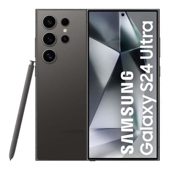SAMSUNG Galaxy S24 Ultra Smartphone 256 GB Svart (2024) - Renoverad - Utmärkt skick- REFURBISHED