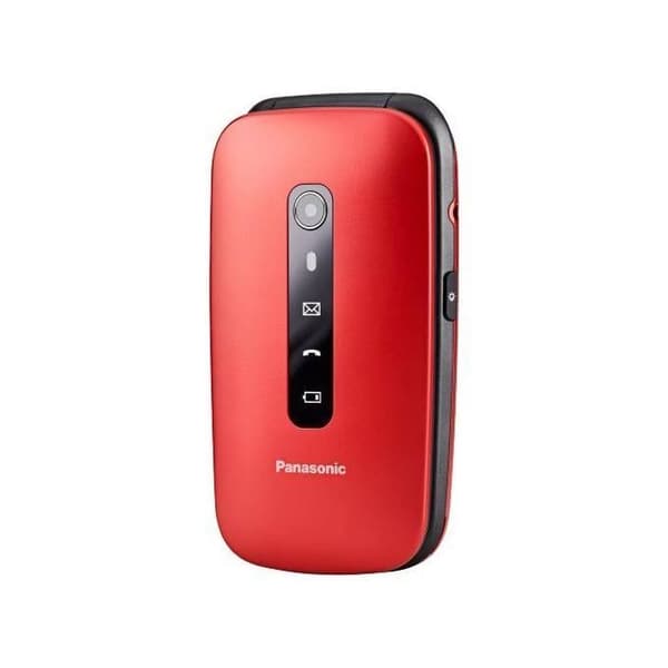 Panasonic KX-TU550EXR Klappmobitel 4G, 1,2MP kamera, Stort 2,8" skjerm, 300 timers standbytid, Rød