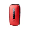 Miniatyrbild 1 av 2: Panasonic KX-TU550EXR Klappmobitel 4G, 1,2MP kamera, Stort 2,8" skjerm, 300 timers standbytid, Rød