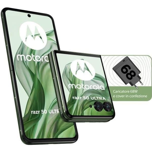 5G-LTE Dual SIM-smarttelefon med 6,9' 165 Hz pOLED invändig skärm och Snapdragon 8s Gen 3 3,0 GHz-processor. Grön