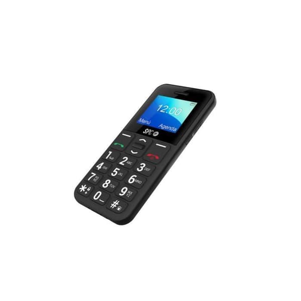 SPC Fortune 2 PE – Senior mobiltelefon, stora knappar, SOS-knapp, smarta funktioner, extra hög volym, svart