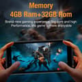 Miniatyrbild 3 av 6: Okrossbar bärbar smartphone - HOTWAV T5 Pro- Android 12 - 7500mAh - 4GB+32GB 13MP + 5MP Dual SIM 4G