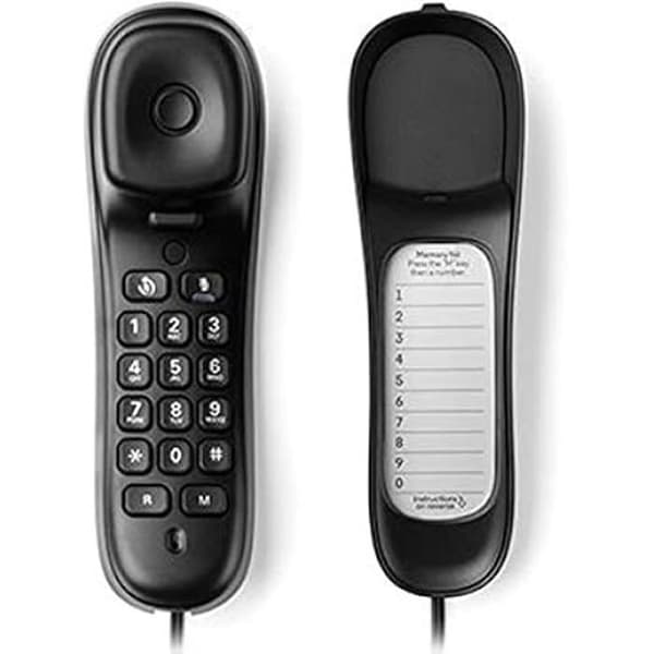 Fast telefon - MOTOROLA - Ct50 - Svart - Visuell indikator - 10 minnesknappar Svart