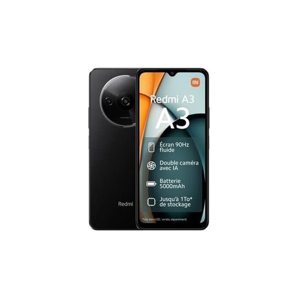 XIAOMI Smartphone Redmi A3 4/128 Svart Svart