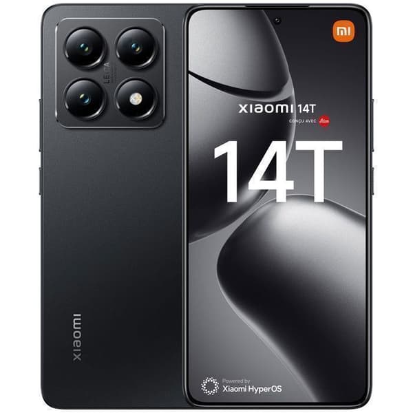 Xiaomi 14T - 12GB RAM 256GB Titan Black - Smartphone Android 14 med Trippelkamera 50MP och Batteri 5000mAh