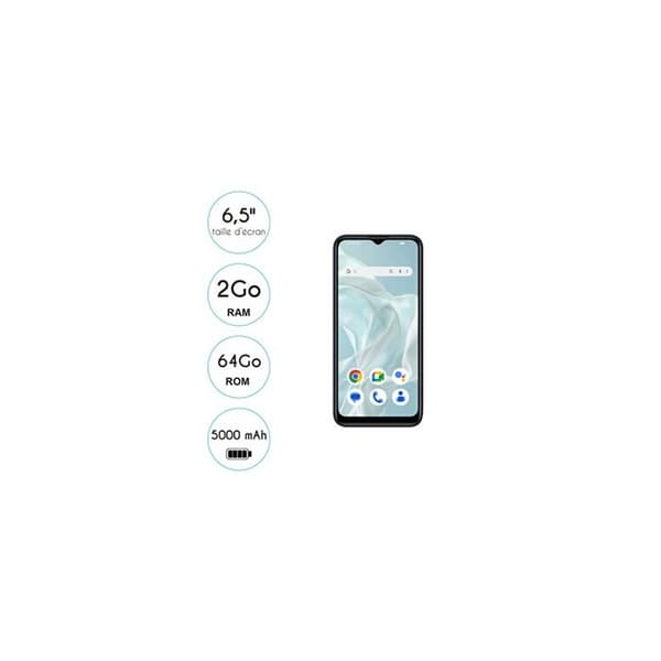 Smartphone Logicom Aero 6,5 Dubbel nano SIM 256 Go Svart