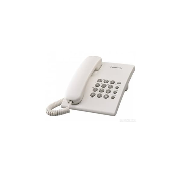 Telefon Single, KX-TS500FXW (HVID), Panasonic Hvid