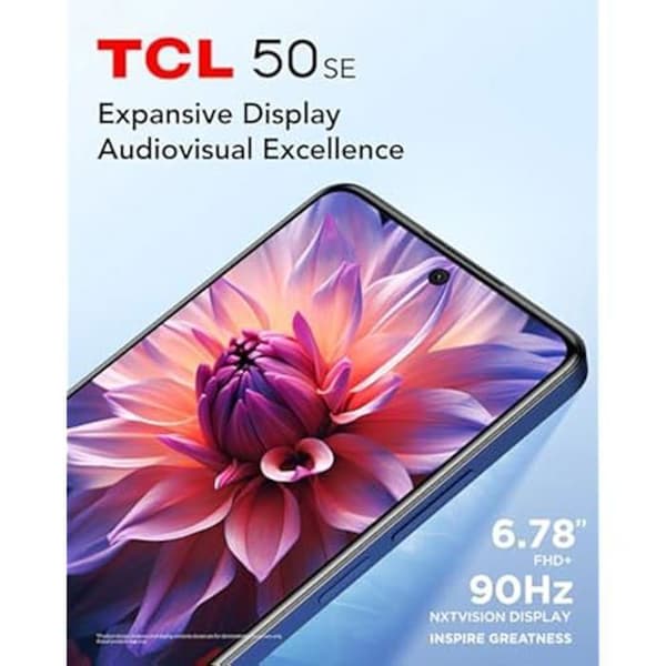 TCL 50 SE Smartphone - Dual SIM - 6,78" - 4G - 6 GB RAM - 256 GB - Grå