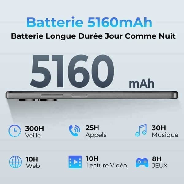 Smartphone HOTWAV Note 12(2024)-Present till Mors-/Farsdag-6,8" 48MP Kamera-6+128Go-5160mAh 4G Mobiltelefon - Svart
