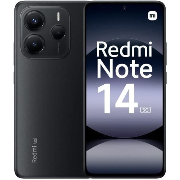 XIAOMI - Redmi Note 14 5G - 8 GB + 256 GB - Midnatt Svart