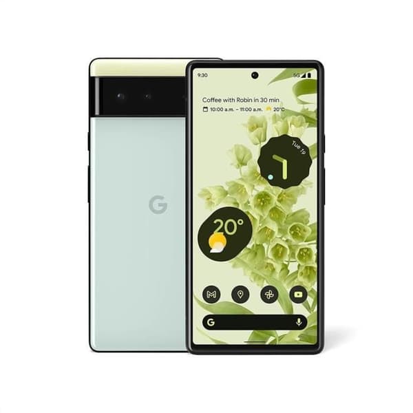 Google Pixel 6 128Go Grön (2021) - Återfuktad - Mycket bra skick- REFURBISHED