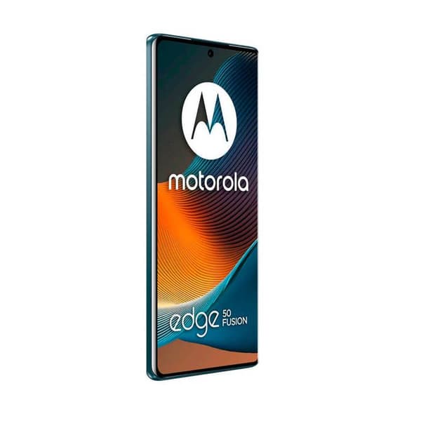 Motorola moto edge 50 FUSION smartphone i Forest Blue med 6,7" POLED-skärm 144 Hz Full HD+, 1080 x 2400 pixlar, 12 GB DDR4 + RAM