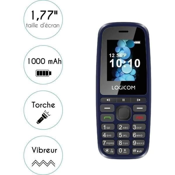 Mobiltelefon - LOGICOM - Posh 402 - Blå
