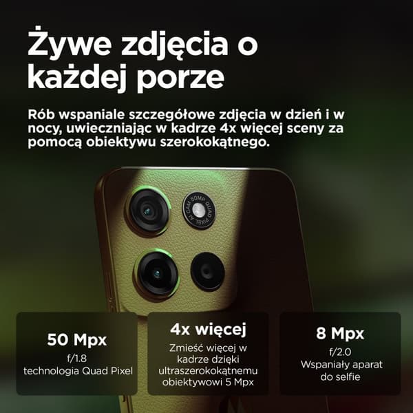 Motorola moto g15 teho 17,1 cm (6,72") Dual SIM Android 15 4G USB Type-C 8 Gt 256 Gt 6000 mAh Vihreä