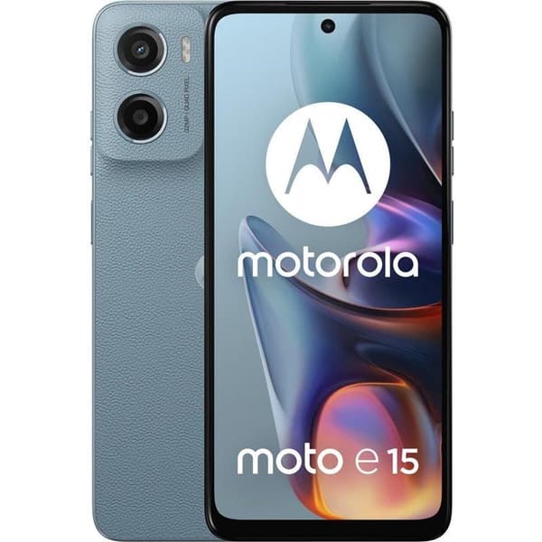 Motorola Moto e15 6,67" Dual SIM Android 14 Edition Go 4G USB Type-C 2 Gt 64 Gt 5200 mAh Misty Blue