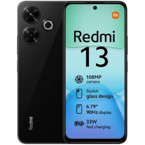 Xiaomi Redmi 13 NFC (6,79'' - 128 GB, 6 GB RAM) Svart Svart
