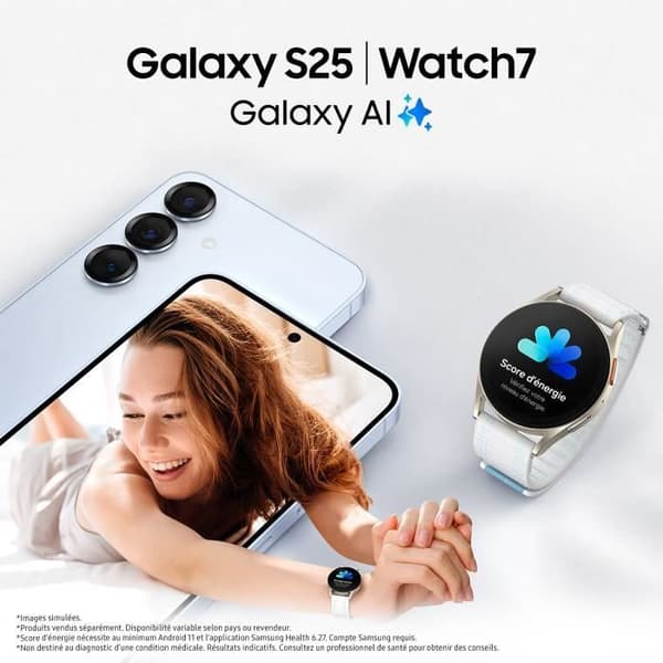 SAMSUNG Galaxy S25 AI Smartphone 128 Go Blå natt