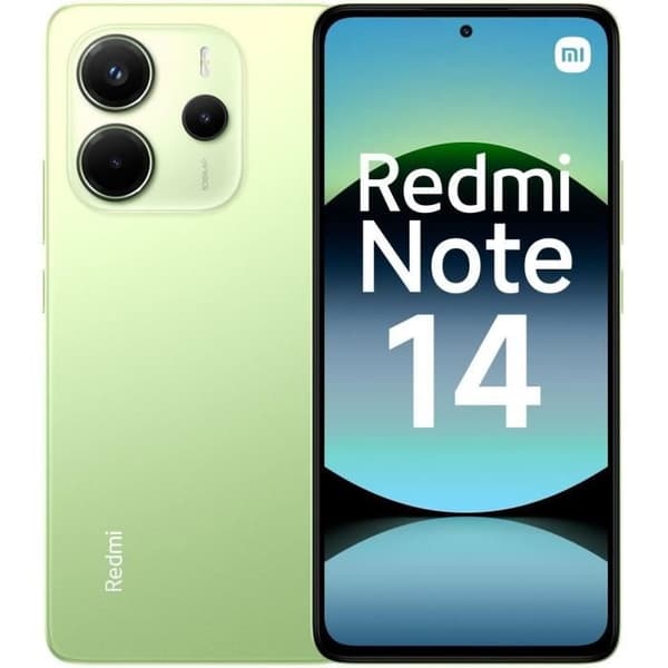 XIAOMI - Redmi Note 14 4G - 8 GB + 256 GB - Limegrön Grön, Lime