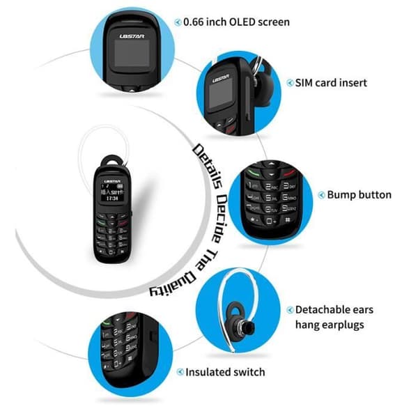 Bluetooth hörlurar SOYES L8STAR BM70 - Svart - 0.66" - 300mAh