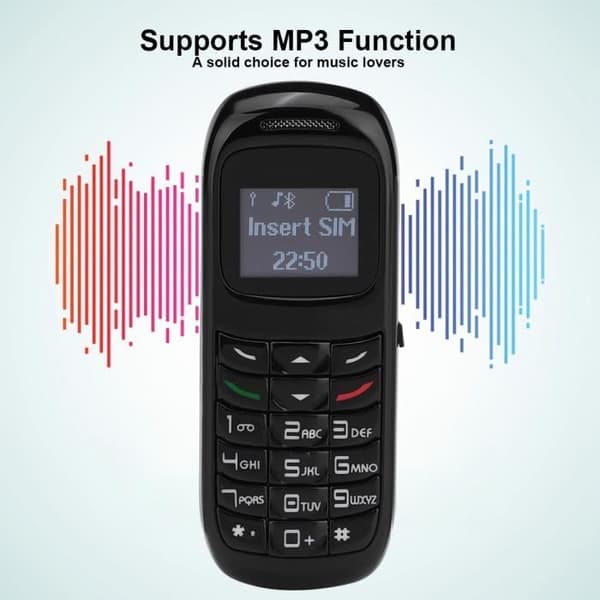 Mini Bluetooth-telefon - Tbest - BM70 - Bluetooth-hörlur - Nano SIM-kort - Högkapacitetsbatteri