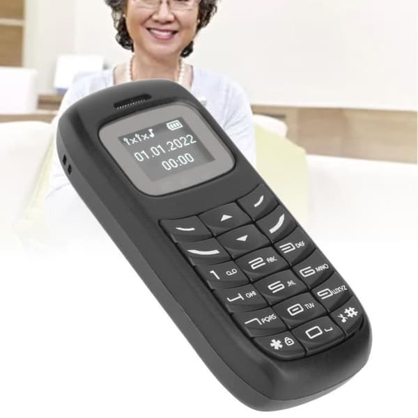 GOTOTOP Mini Dual SIM Card Dubbel Standby Mobiltelefon - Vit - Musikspelare - Hög säkerhet