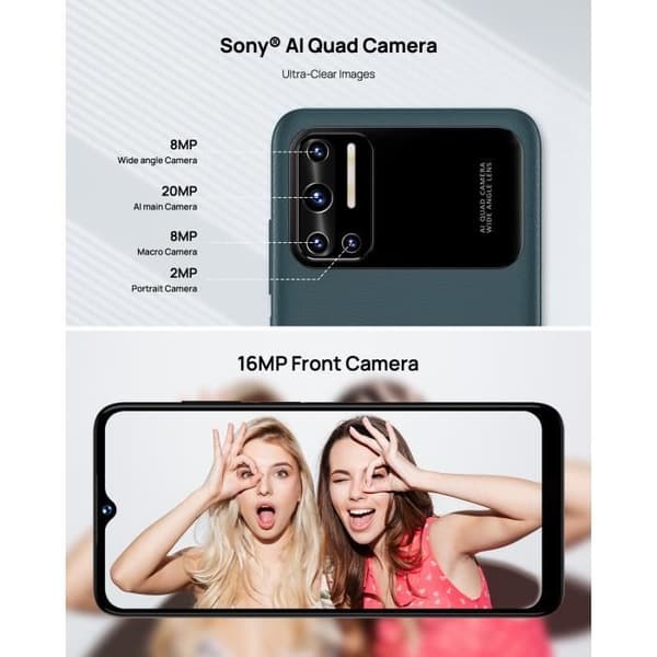 DOOGEE N40 PRO 6GB + 128GB 4G 6380mAh 6,52'' Android 11 Samsung® 16MP Smartphone - Grön