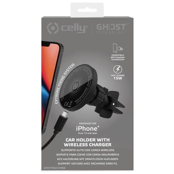 CELLY GHOSTMAGCHARGE SOPORTE ACTIVO PARA TELÉFONO MOVIL TELÉFONO MOVIL-SMARTPHONE NEGRO