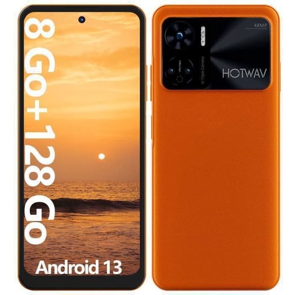 Smartphone HOTWAV Note 12 - 6.8" 48MP Trippelkamera - 8GB RAM + 128GB ROM - NFC - Orange