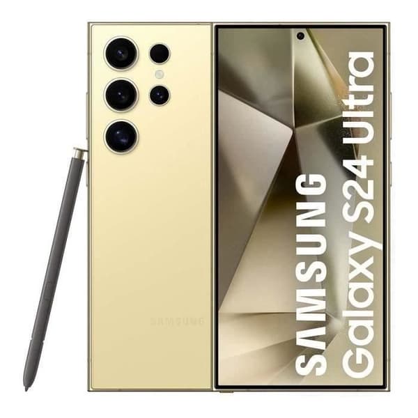 SAMSUNG Galaxy S24 Ultra Smartphone 256 GB Amber (2024) - Renoverad - Utmärkt skick- REFURBISHED