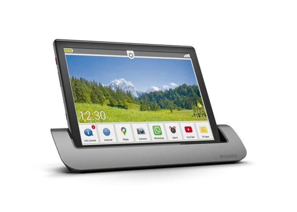 Emporia TABLET | Senior tablet 4G Volte | Tablet-PC med SIM-kort | 10,1 tum skärm | Android 11 | Kamera 13 MP | Svart