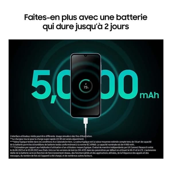 SAMSUNG Galaxy A15 Smartphone 128GB Midnattsblå