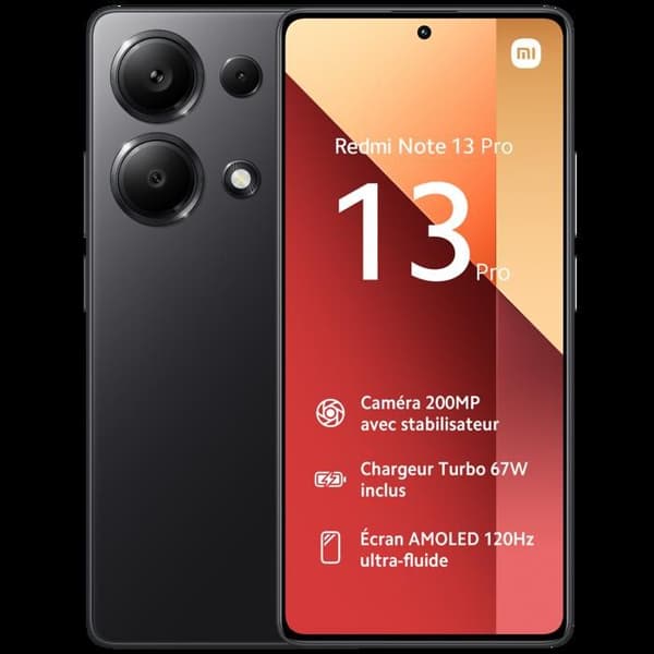 Xiaomi Redmi Note 13 Pro Smartphone 4G 12GB RAM 512GB ROM - Svart