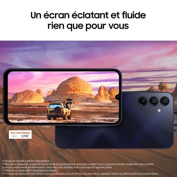 Samsung Galaxy A15 4G Smartphone 128 GB Midnattsblå