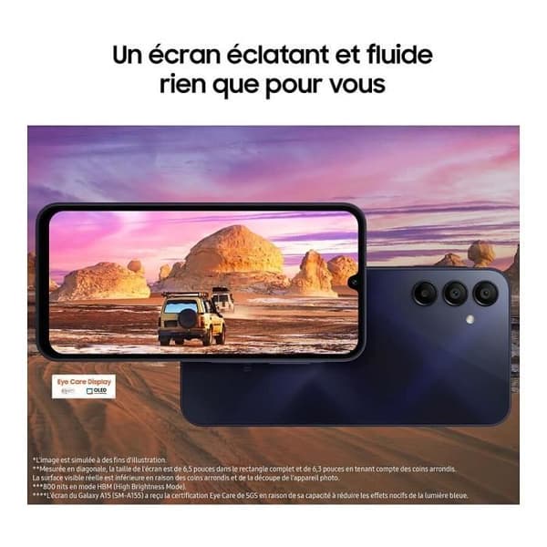 SAMSUNG Galaxy A15 Smartphone 128GB Midnattsblå