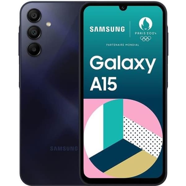SAMSUNG Galaxy A15 Smartphone 128GB Midnattsblå