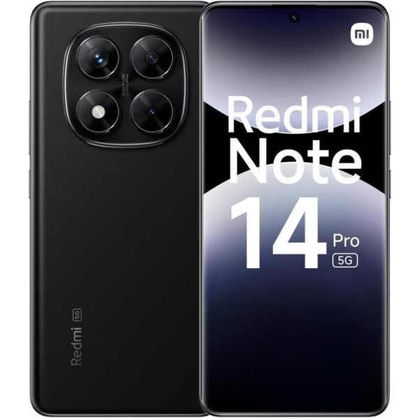 XIAOMI - Redmi Note 14 Pro 5G - 8 GB + 256 GB - Midnatt svart