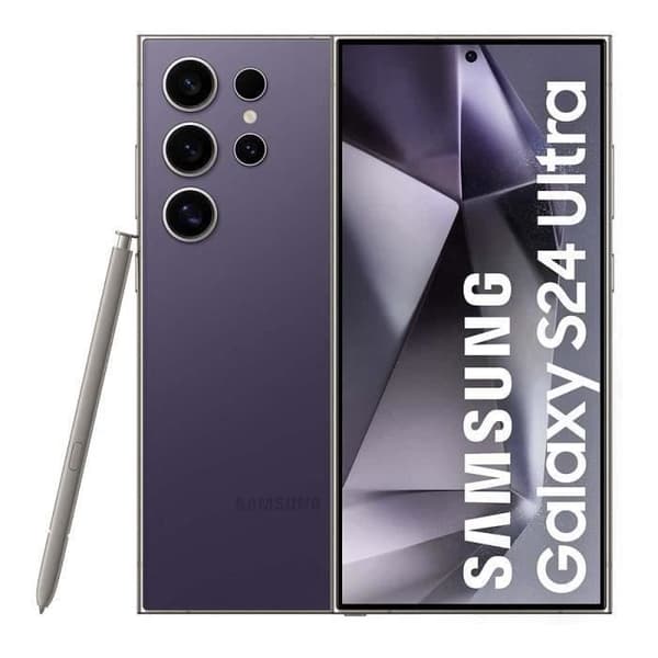 SAMSUNG Galaxy S24 Ultra Smartphone 256 Go Lila (2024) - Återvunnen - Mycket bra skick- REFURBISHED