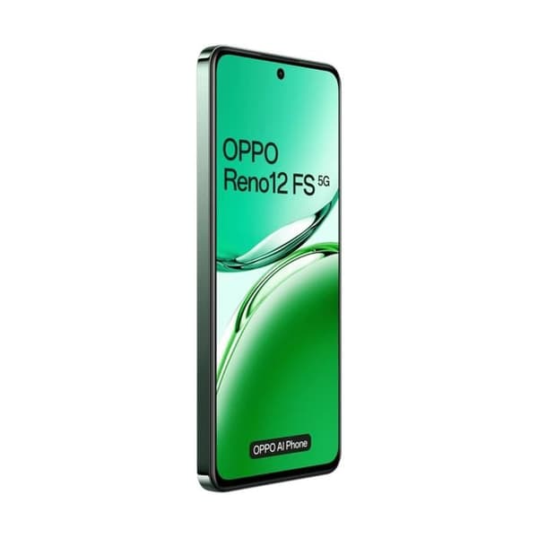 OPPO Reno12 FS 5G olivgrön smartphone med 6,67" AMOLED-skärm 120 Hz Full HD+, 1080 x 2400 pixlar, 12 GB DDR4 RAM + 512 GB UFS