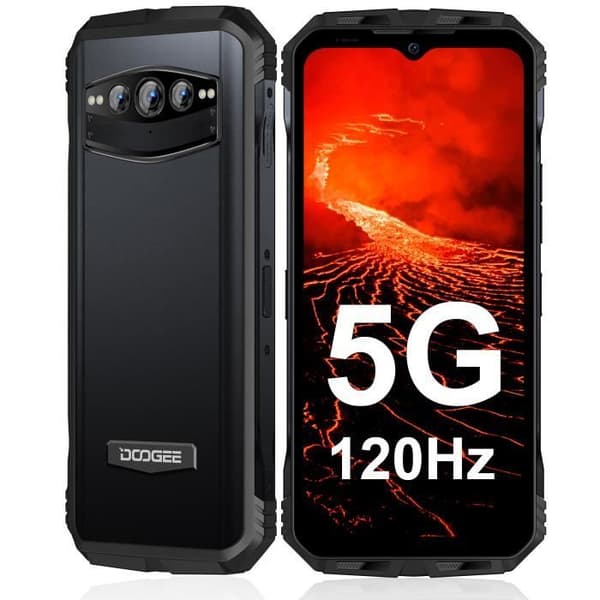 Smartphone Robust DOOGEE V30T(2023)5G - Svart - 20Go+256Go - 10800mAh-66W - 6.58" FHD 120Hz - 108MP+20MP