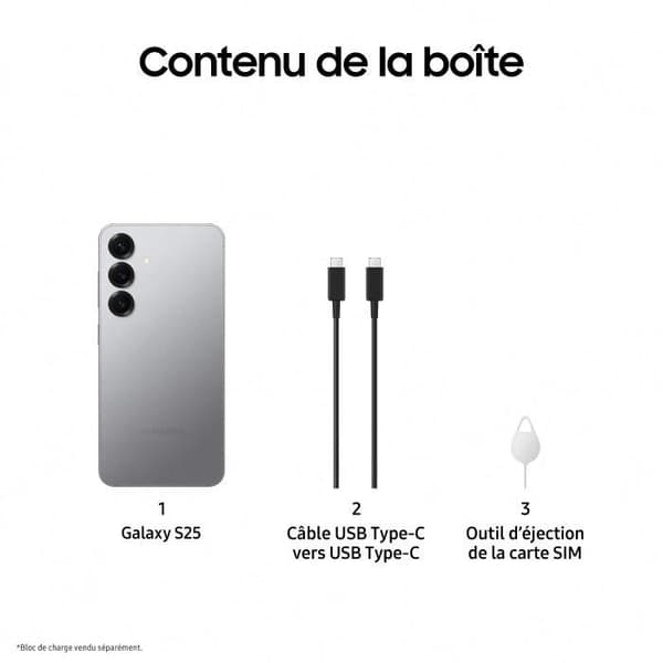 SAMSUNG Galaxy S25 AI Smartphone 512 GB Grå