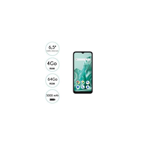 Smartphone Logicom Sense 6,5 Dubbel Nano SIM 64 Go Svart
