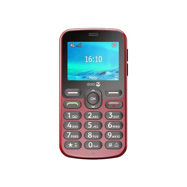 Doro block 4G mobiltelefon för seniorer 1880 röd