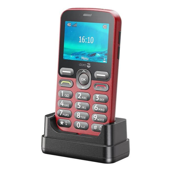 Doro block 4G mobiltelefon för seniorer 1880 röd