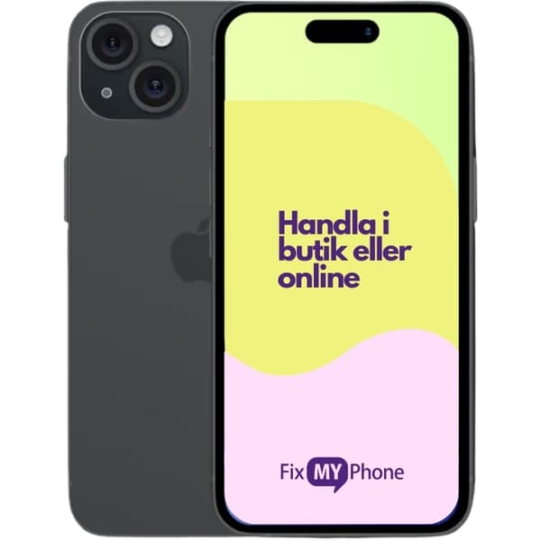 iPhone 15 Käytetty Refurbished 128 GB, Svart, Klass A