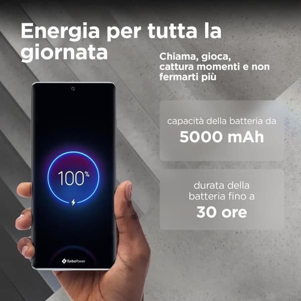 Motorola Edge 50 Fusion 12/512 Go, dubbel kamera 50 + 13 MP, skärm 6,67 tum POLED FHD+ 144 Hz, IP68, Snapdragon 7s Gen 2, batteri