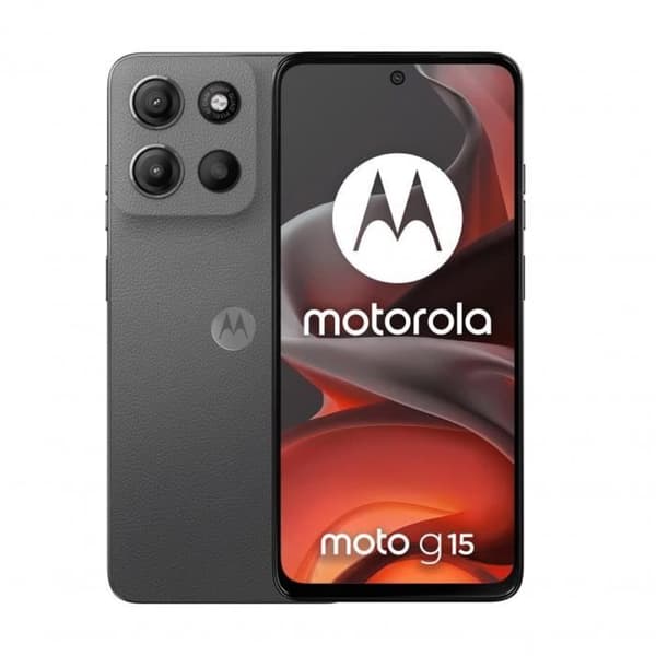 Motorola Moto G15 4G 4 GB/128 GB Grå (Gravity Grey) Dubbla SIM