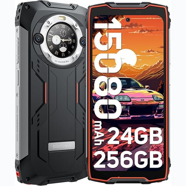 Okrossbar smartphone Blackview BV9300 Pro 24GB+256GB 15080mAh Dual Screen 6,7" 64MP+32MP Android 13 NFC 100LM - Orange