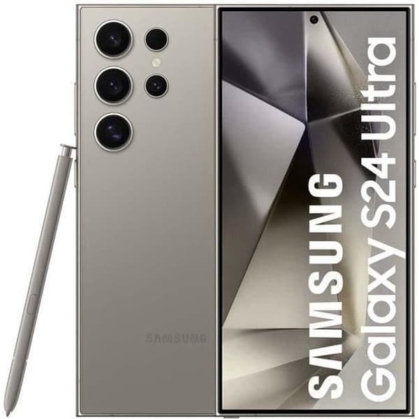 SAMSUNG Galaxy S24 Ultra Smartphone 256 Go Grå (2024) - Återställd - Utmärkt skick- REFURBISHED